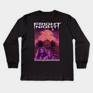 Fright Night, Vintage Horror, (Version 2) Kids Long Sleeve T-Shirt